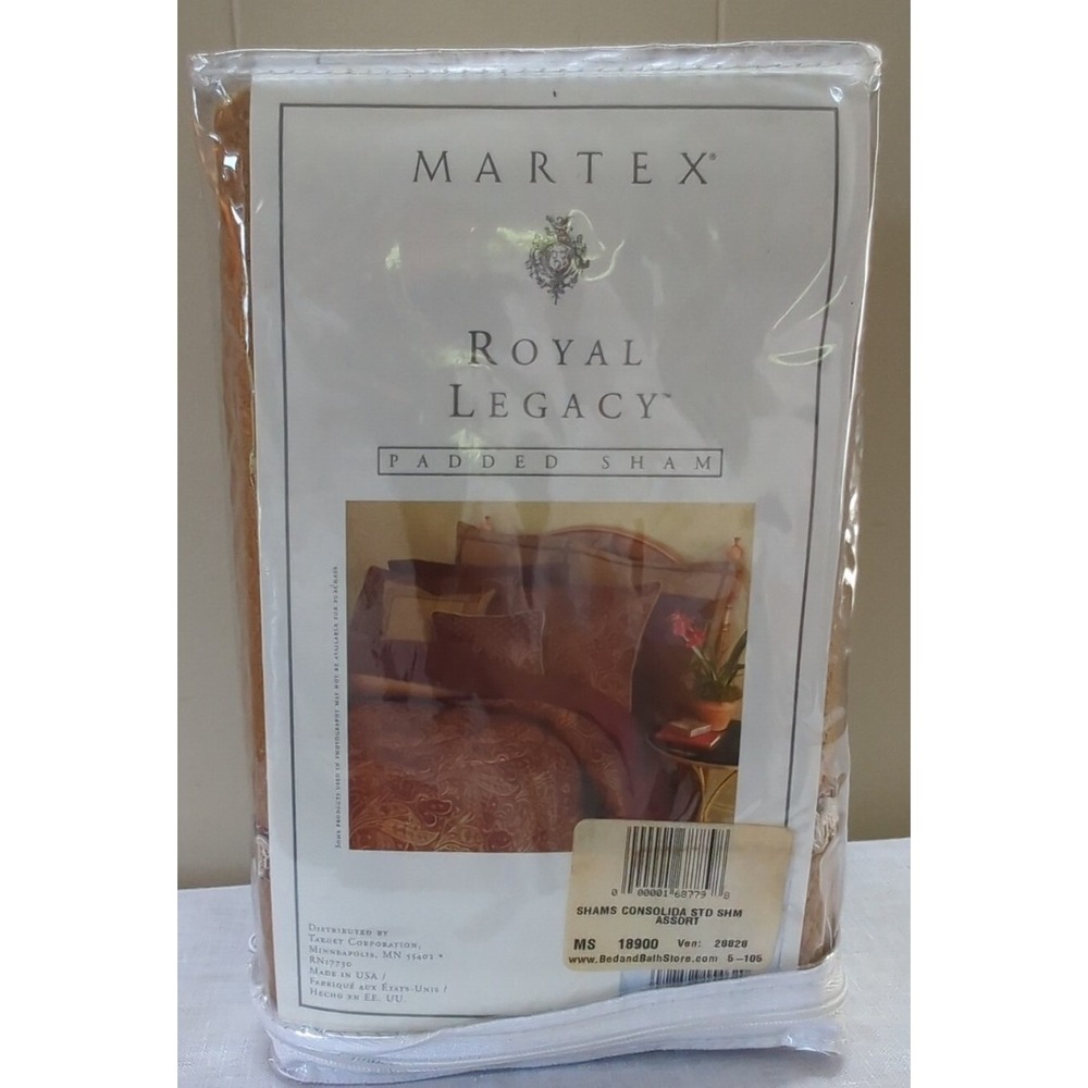 Martex Royal‎ Legacy Padded Sham Target Standard for 20"×26" Pillow NOS